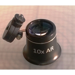 Lupa Zegarmistrzowska dwusoczewkowa  Z2-WG25_10x+Led+AR